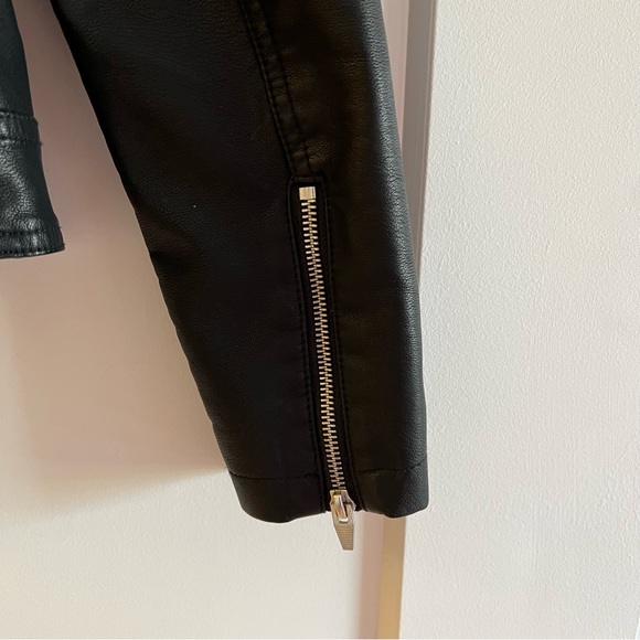 Vila Faux Leather Collarless Jacket - Picture 5 of 10